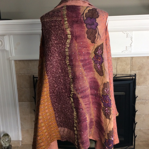 Custom one of a kind Handmade French Felted Wool tunic vest - Picture 1 of 5